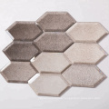 Bronze Antique Mirror Wall Tiles Hexagon Mirror Mosaic Tiles Sheet